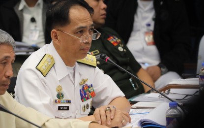 <p><strong>SUBMARINE ACQUISITION.</strong> Philippine Navy flag-officer-in-command, Vice Admiral Robert Empedrad says the French-made diesel-electric submersible, the Scorpène, is very ideal for the Philippine Navy's submarine requirement, in an interview on Wednesday (Oct. 2, 2019). Empedrad said this is because the proposal of the company building the submarine fits the requirement of the PN due to its stealthy design and good weapon and sonar capabilities. <em>(File photo)</em></p>